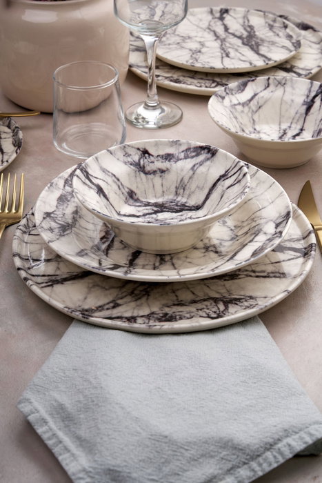 Hermia Juego de Cena Marble de 24 Piezas Multicolor